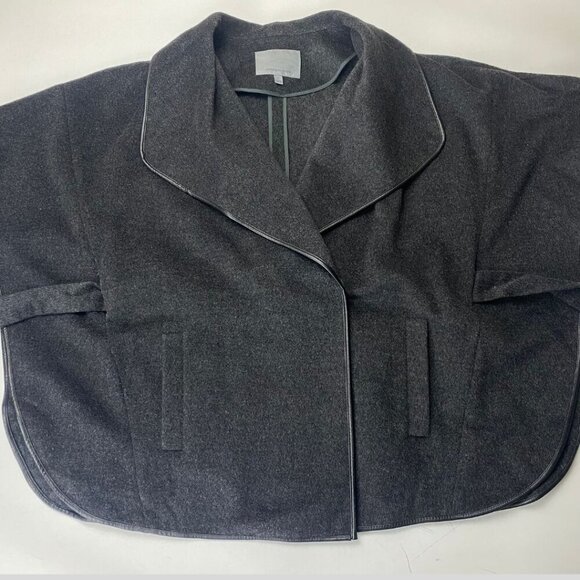 CLASSIQUES ENTIER Wool Batwing Sleeve Belted Cape Overcoat Size S - Picture 7 of 8